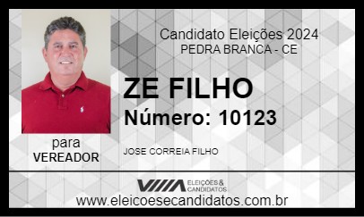 Candidato ZE FILHO 2024 - PEDRA BRANCA - Eleições