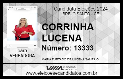 Candidato CORRINHA LUCENA 2024 - BREJO SANTO - Eleições