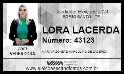 Candidato LORA LACERDA 2024 - BREJO SANTO - Eleições