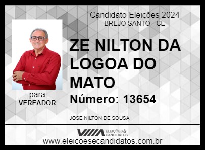 Candidato ZE NILTON DA LOGOA DO MATO 2024 - BREJO SANTO - Eleições