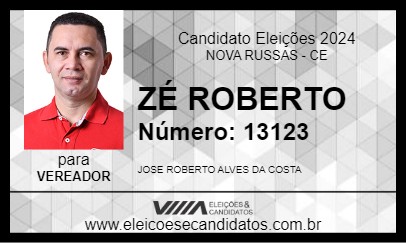 Candidato ZÉ ROBERTO 2024 - NOVA RUSSAS - Eleições