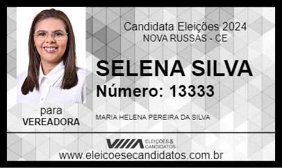 Candidato SELENA SILVA 2024 - NOVA RUSSAS - Eleições