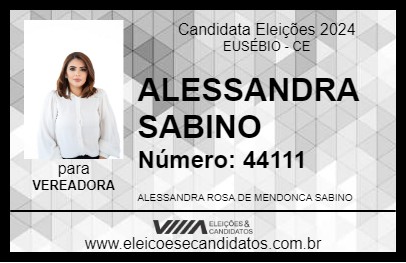 Candidato ALESSANDRA SABINO 2024 - EUSÉBIO - Eleições