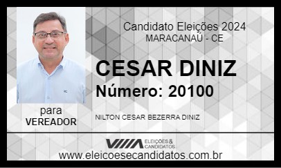 Candidato CESAR DINIZ 2024 - MARACANAÚ - Eleições