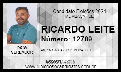 Candidato RICARDO LEITE 2024 - MOMBAÇA - Eleições