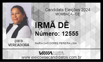 Candidato IRMÃ DÊ 2024 - MOMBAÇA - Eleições