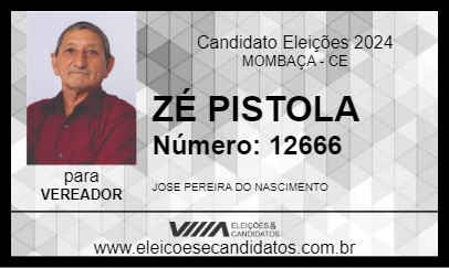 Candidato ZÉ PISTOLA 2024 - MOMBAÇA - Eleições