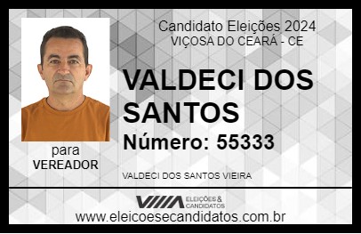 Candidato VALDECI DOS SANTOS 2024 - VIÇOSA DO CEARÁ - Eleições