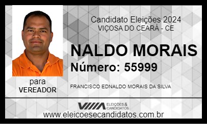 Candidato NALDO MORAIS 2024 - VIÇOSA DO CEARÁ - Eleições