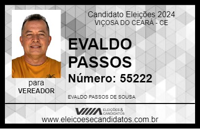 Candidato EVALDO PASSOS 2024 - VIÇOSA DO CEARÁ - Eleições