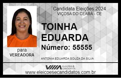 Candidato TOINHA EDUARDA 2024 - VIÇOSA DO CEARÁ - Eleições