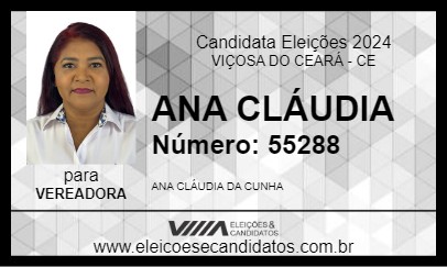 Candidato ANA CLÁUDIA 2024 - VIÇOSA DO CEARÁ - Eleições