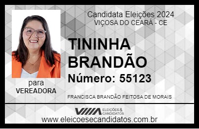 Candidato TININHA BRANDÃO 2024 - VIÇOSA DO CEARÁ - Eleições