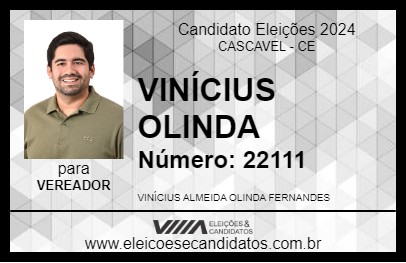 Candidato VINÍCIUS OLINDA 2024 - CASCAVEL - Eleições