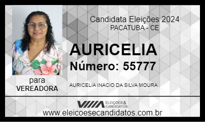 Candidato AURICELIA 2024 - PACATUBA - Eleições