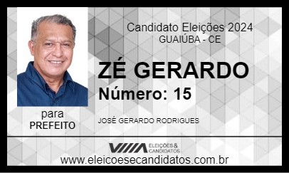 Candidato ZÉ GERARDO 2024 - GUAIÚBA - Eleições