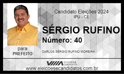 Candidato SÉRGIO RUFINO 2024 - IPU - Eleições