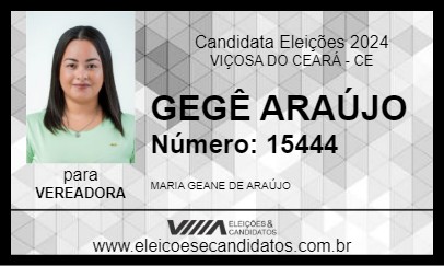 Candidato GEGÊ ARAÚJO 2024 - VIÇOSA DO CEARÁ - Eleições