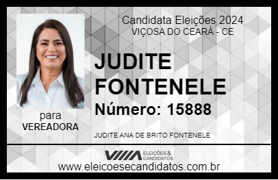 Candidato JUDITE FONTENELE 2024 - VIÇOSA DO CEARÁ - Eleições