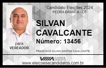 Candidato SILVAN CAVALCANTE 2024 - PEDRA BRANCA - Eleições