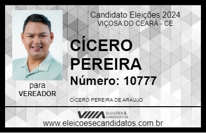 Candidato CÍCERO PEREIRA 2024 - VIÇOSA DO CEARÁ - Eleições