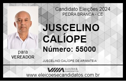 Candidato JUSCELINO CALÍOPE 2024 - PEDRA BRANCA - Eleições