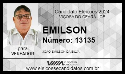 Candidato EMILSON 2024 - VIÇOSA DO CEARÁ - Eleições