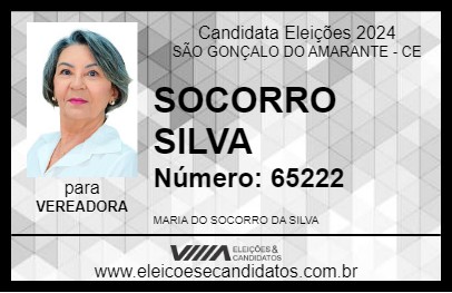 Candidato SOCORRO SILVA 2024 - SÃO GONÇALO DO AMARANTE - Eleições