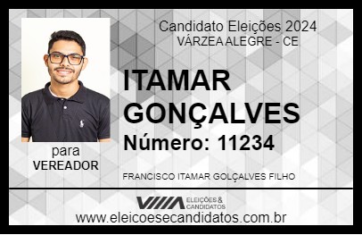 Candidato ITAMAR GONÇALVES 2024 - VÁRZEA ALEGRE - Eleições