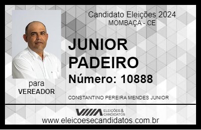 Candidato JUNIOR PADEIRO 2024 - MOMBAÇA - Eleições