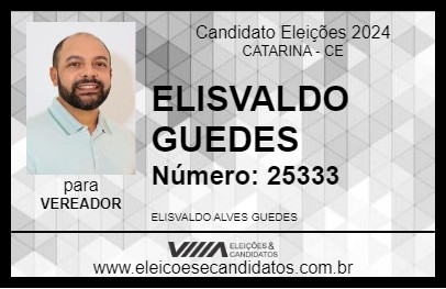 Candidato ELISVALDO GUEDES 2024 - CATARINA - Eleições