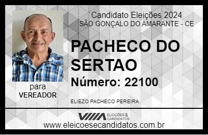 Candidato PACHECO DO SERTAO 2024 - SÃO GONÇALO DO AMARANTE - Eleições