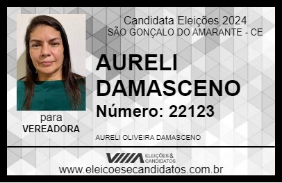 Candidato AURELI DAMASCENO 2024 - SÃO GONÇALO DO AMARANTE - Eleições