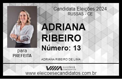 Candidato ADRIANA RIBEIRO 2024 - RUSSAS - Eleições