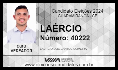 Candidato LAÉRCIO 2024 - GUARAMIRANGA - Eleições