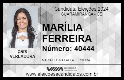 Candidato MARÍLIA FERREIRA 2024 - GUARAMIRANGA - Eleições