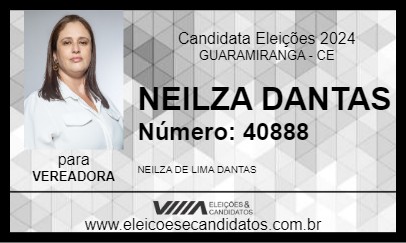 Candidato NEILZA DANTAS 2024 - GUARAMIRANGA - Eleições