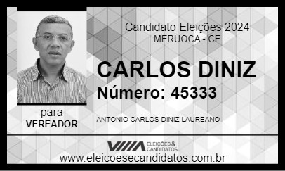 Candidato CARLOS DINIZ 2024 - MERUOCA - Eleições