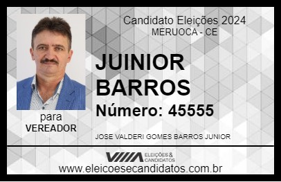 Candidato JUINIOR BARROS 2024 - MERUOCA - Eleições