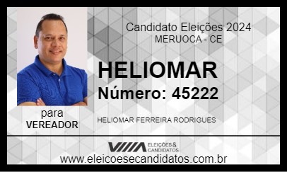 Candidato HELIOMAR 2024 - MERUOCA - Eleições