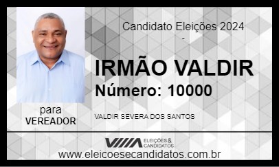 Candidato IRMÃO VALDIR 2024 - PARAIPABA - Eleições