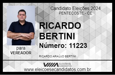 Candidato RICARDO BERTINI 2024 - PENTECOSTE - Eleições