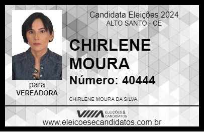 Candidato CHIRLENE MOURA 2024 - ALTO SANTO - Eleições