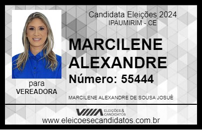 Candidato MARCILENE ALEXANDRE 2024 - IPAUMIRIM - Eleições