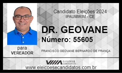 Candidato DR. GEOVANE 2024 - IPAUMIRIM - Eleições