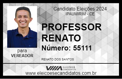 Candidato PROFESSOR RENATO 2024 - IPAUMIRIM - Eleições