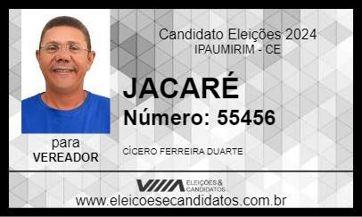 Candidato JACARÉ 2024 - IPAUMIRIM - Eleições