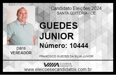 Candidato GUEDES JUNIOR 2024 - SANTA QUITÉRIA - Eleições