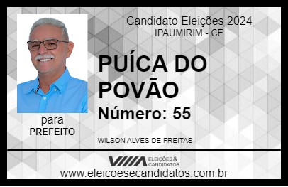 Candidato PUÍCA DO POVÃO 2024 - IPAUMIRIM - Eleições