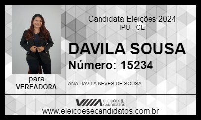 Candidato DAVILA SOUSA 2024 - IPU - Eleições